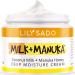 LILY SADO MILK + MANUKA  Coconut Milk & Manuka Honey Natural Face Moisturizer - Non Greasy Daily Facial Cream with Cocoa Butter & Gotu Kola - Anti-Aging Cruelty-Free Organic Facial Lotion