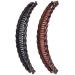 2 Pieces 1 Black and One Brown Tart Banana Clips Long Hair Clips Banana Hair Comb Fish Grip Hair Clips Plastic Other Gemstones Hair Accessories