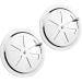 iSure Marine 4 inch Round Butterfly Air Vent Plate 2 Pack - 316 Stainless Steel for Boat Cabin Ventilation - Buy Online on SooperMarket.com