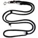 Double Dog Leash for Medium Dogs (Up to 45kg) - 2.80m Black Training Leash | 39 Color Options Available - Buy Online on SooperMarket.com