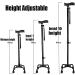 Canes Walking Stick Light 4 Foot Walking Stick Telescopic Stable Height Adjustable Silver Walking Stick and Crutch for The Elderly Old Man Handicapped Woman Injured - Buy Online on SooperMarket.com