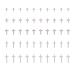50Pcs Silver Cross Series 3D Nail Art Charms Accessories Jesus Metal Rivet Christian Cross Gems Nail Art Jewels Decal for Girls Fingernails & Toenails Decorations Tips