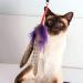 PurrSuit Feather Spinning Cat Toy LONG Safer Clip UK made 100cm Wand - Buy Online on SooperMarket.com