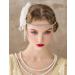 Flapper Headbands Feather Headbands Fascinator Women 1920s Headpiece Gatsby Headpiece Inspired Cocktail Halloween Costume Party Prom Rhinestone Head Band Head Piece Cosplay Headwear Hair Accessories