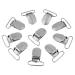 10PCs pacifier clips pacifier clips silver metal clips for braces pacifier bib clips toy holders or maths (25mm * 10pca)