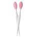 Silicone Lip Brush Double Sided Nose Scrubber Soft Manual Blackhead Cleaner Pink 2PCS exfoliating Lip Brush