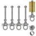 Dakzhou 4 Heavy Duty Bearing Swing Hanger Permanent Anti-Rust (10mm) 180 Swing, 1500 LB, Wood Beam sandbag Yoga Swing Hammock Chair