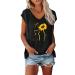 Womens Tops Dressy Casual, Funny Letter Print Shirts for Women Short Sleeve Summer Tops Cute Graphic Tees Shirts Tunics A20-black Large