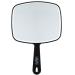ForPro Premium Hand Mirror, Multi-Purpose Handheld Mirror with Distortion-Free Reflection, Medium, Black, 6.3 W x 9.6 L Medium (Pack of 1)
