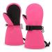 Sarfel Toddler Mittens Waterproof Toddler Snow Mittens Toddler Ski Gloves Baby Winter Mittens Kids Snow Gloves Thinsulate 1-7Y 2-3 Years Hot Pink