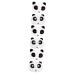 Gatuida Bandanas 6 Stk Warm Panda Sweet Face Narrow Cover Covering Face Cover For Adult Winter Mask Cotton Mask disposable Sleep mask Warm Face mask Neck protection 1 piece (1 Pack) Weißx3Stk
