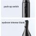 Portable Waterproof Ear & Nose Hair Trimmer - 360 Rotating Easy Cleansing Snap-fit Switch | Perfect for Home Grooming (Black - Buy Online on SooperMarket.com