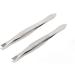 2pcs Stainless Steel Eyebrow Tweezer Set - Precision Trimming and Shaping Tool for Facial Hair Removal - Buy Online on SooperMarket.com