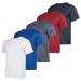 5 Pack: Youth Dry-Fit Moisture Wicking Active Athletic Performance Short-Sleeve T-Shirt Boys & Girls Large Set B