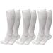 Sodacoda compression socks-3 pack compression stockings for flight travel ride pregnancy sport-(3x white l/xl) L/xL white (L-XL)