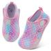 Lisdwde Boys Girls Water Shoes Kids Lightweight Quick Dry Sneakers Unisex Toddlers Shoes for Beach/Swimming 6.5-7 Toddler Pink Scales