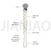 JIANIAO Silicone Pacifier Clip - One-Piece Beaded Design, 100% Silicone Strap for Pacifiers, Teethers & Toys - Buy Online on SooperMarket.com
