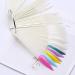 2 Sets Clear Fan Shape Nail Art Tips Display Practice Sticks with Metal Split Ring Holder - 100 Tips per Set - Buy Online on SooperMarket.com
