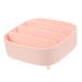 PLAFOPE Makeup Eyeshadow Box Makeup Storage Box Eyeshadow Divided Palettes Holder Divided Makeup Holder Eye Shadow Organizer 20.6X20X8.6CM Pink
