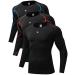 Milin Naco Cool Dry Compression Shirts for Men Long Sleeve Baselayer Tops Pack of 1 2 or 3 3 Packs-black / Black / Black X-Large Tall