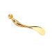 Healeved Makeup Spoon Zinc Cream Spoon Make up Kit Unicorn Horn Clip on Eye Spoon Creami Buttercream Spiral Tool 9.50X1.50X0.50CM Golden