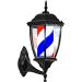 Barber Shop Pole Light Outdoor Vintage Style Red White Blue Strips Rotating Illuminating Hair Salon Hairdressing Sign Light Barber Shop Waterproof Wall Mountable Lamp