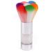 Nail Brush Nails Dust Cleaner Acrylic Colorful Makeup Brush Cleaning Dust Brush Nail Art Tools(Silver)
