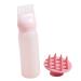 NOLITOY 2 Sets Hair Dye Bottle Hair Oiling Root Comb Bottle Brush Root Comb Bottle Brush Dispensing Bottle Hair Color Root Comb Massage Hair Brush With Scale Pink Plastic Shampoo Bottle