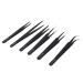 Dajidafu 6 Pieces Anti-static Tweezers Eyebrow Hair Nipper Remover Manual Watch Sewing Crafting Scrapbooking Phone Repair