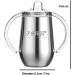 10 Oz Stainless Steel Kids Sippy Cup Tumbler - Double Wall, Vacuum Insulated, BPA Free - No Leak, No Spill - Silver - Buy Online on SooperMarket.com