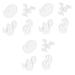 STOBOK 12 Pcs Silicone Mold Silicone DIY Mold DIY Symbol Mold Epoxy Jewelry Molds Gummy Molds Resin Necklace Mold Molds for Concrete DIY Crafts Cake Mold Manual White Silica Gel Whitex3pcs 4.8X4.2CMx3pcs