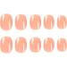 24pcs Short Nude Pink False Nails - Press On Removable Glue-On Fake Nails for Women and Girls - Nail Art Accessories - Buy Online on SooperMarket.com