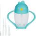 Made in USA Lollaland Weighted Straw Sippy Cup - Infant & Toddler Transition Cup | Shark Tank Product | Lollacup (Turquoise) with Straw Replacement Pack - Buy Online on SooperMarket.com