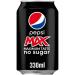 Pepsi Max No Sugar Cola Cans 24 x 330ml | Sugar-Free Carbonated Soft Drink | Refreshing Pepsi Taste with Thank you Card - Buy Online on SooperMarket.com
