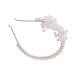PLAFOPE Pearl Flower Headband Wedding Decor Pearl Headband Decorative Flower Headband Flower Head Band Wedding Hair Accessory Headband Ornament Head Band for Bride Exquisite Hair Band