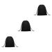 PACKOVE 3pcs Travel Bag Organizer Hair Dryer Pouch Bag Hair Dryer Bag M Velvet Bag Drawstring Bag Cell Phone Blackx3pcs 40*50cmx3pcs