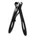 BYCUFF Nail Clipper Set Thick Toenail & Fingernail Cutter with Wide Jaw Opening Stainless Steel Nail File Ingrown Manicure Pedicure Kit for Men & Women Black