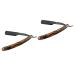 Angoily 2pcs Cutlery Holder Safe Razor Shaver Manual Bamboo
