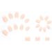 JUSTOTRY 24 Pcs Oval Short White French False Nails with Glue - Glossy Almond Stick on Nails for Women - Buy Online on SooperMarket.com