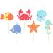 Vctitil 24pcs/Set Ocean Animal Cupcake Toppers Under The Sea Party Cake Flags Baby Shower Birthday Party Cake Decorations - Buy Online on SooperMarket.com