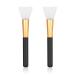WLLHYF 2 PCS Silicone Face Mask Brushes  Facial Mud Mask Beauty Tool Applicator Brush Soft Hairless Body Lotion Moisturizers Applicator Sector Brush Makeup Tools For Women Girls (Black)