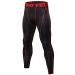 Queerier Mens Compression Pants Active Athletic Leggings with Pockets Running Baselayer Tights Cycling Workout Pants W/O Pockets-b Red XX-Large