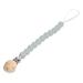 Center Coast Collections Premium Silicone Pacifier Clip  Safe and Secure Binky Toy - Holder  One Piece Clip Leash - Neutral Grey  Unisex (Girls and Boys) Baby and Toddlers  Minimalist