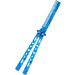 Butterfly Training Comb Comb Trainer Stainless Steel Unsharpened Slice Butterfly Training Comb for Beginner Practice Swords Training Tool Dark Blue - Buy Online on SooperMarket.com