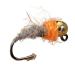 Tungsten Bead Head Hot Spot Hares Ear Jig Fly - Euro Nymph - Hanak Hooks - 6 & 8 Flies Packs 6ct Hook #14
