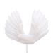 5 Pcs Angel Wing Cake Toppers White Feather Cupcake Topper Happy Birthday Party Cake Decor Baby Shower Cupcake Toppers Anniversary Wedding Cake Decorations