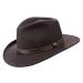 MIX BROWN Western Outback Hat 100% Australian Wool Crushable Mens Cowboy Hat Wide Brim Pinch Front Hat Classic Style Coffee 7 3/8