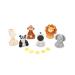 Personalised Animals Cake Toppers Set Edible Panda Lion Zebra Elephant Giraffe Monkey Decorations with an Edible Glue Set of 5