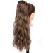 Prinfantasy One Piece Curly Wrap Around Ponytail Hair Extension - Brown Synthetic Wave Long Hairpiece - 24 inch - Buy Online on SooperMarket.com