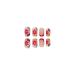 French Colored Flowers Short Square Fake Nails - 24 PCS, Glue on Nails for Women, Girls, Teens - with Glue Sticker and Nail File - Buy Online on SooperMarket.com